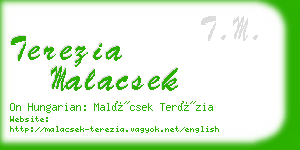 terezia malacsek business card